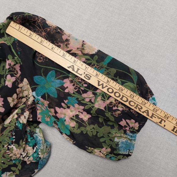 Melonie T Dress Floral Tiered Ruffle Neck Whimsigoth Fairy Goth Cottagecore M - Picture 15 of 16